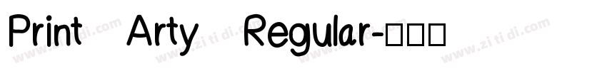 Print Arty Regular字体转换